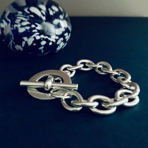 .925 Sterling Silver Toggle Chain Bracelet